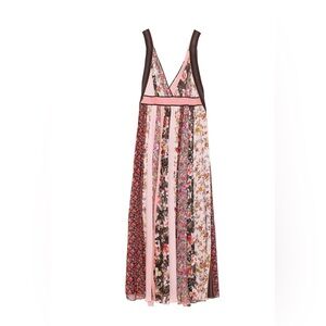 Zara Floral Maxi Dress in Pink and Multicolor - Size M